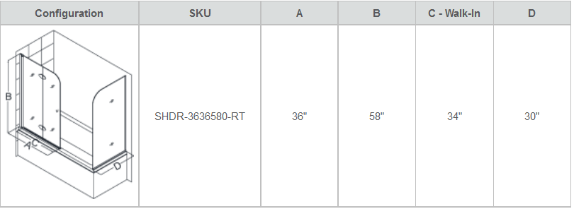 Aquafold with Return Panel | Home Art Tile Kitchen and Bath