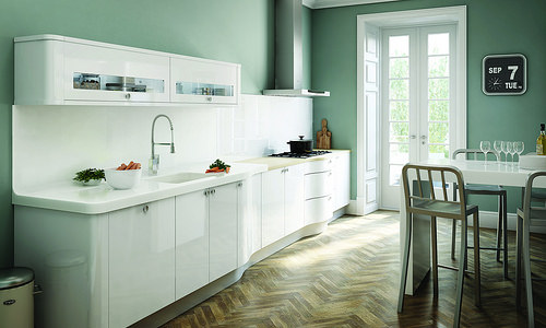 White kitchen cabinets are a perfect choice for a variety of kitchens | Home Art Tile Kitchen and Bath