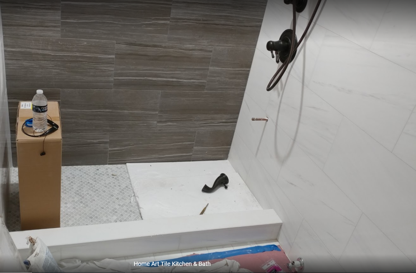 Marble Tiles Bathroom Renovation in Jamaica, Queens | Home Art Tile Kitchen and Bath